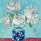 Vase Of Peonies Aqua Poster Print by Kellie Day - Item # VARPDX36075